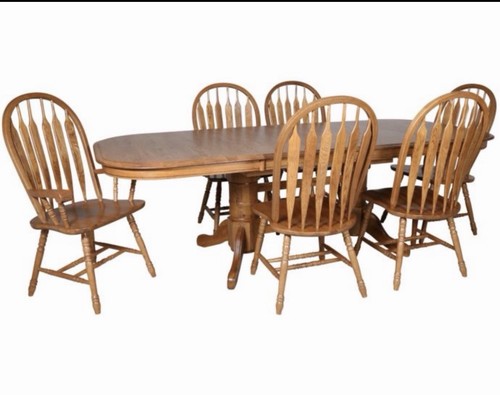 Piece oval extendable wood - 7-piece,