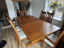Oak Dining Set Solid Wood