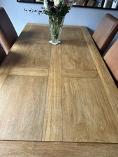 Solid Oak Dining Table And 6
