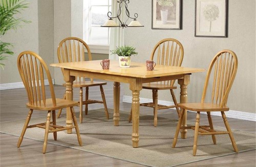 Solid oak dining room table - oak,
