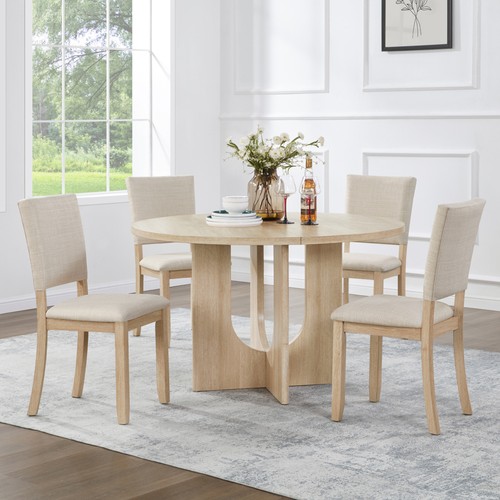 Round dining table - table, set