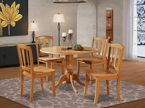 5pc round pedestal - , leaf
