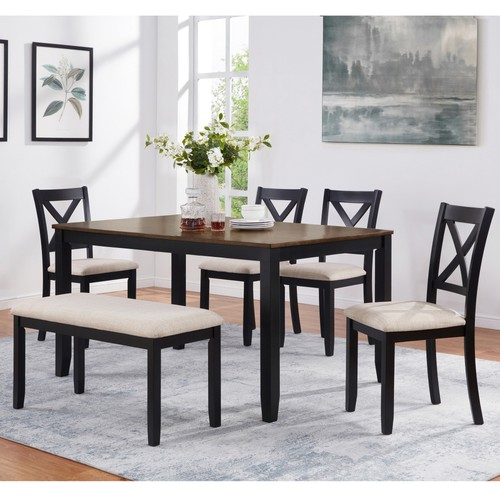 Dining table set w bench - dining,