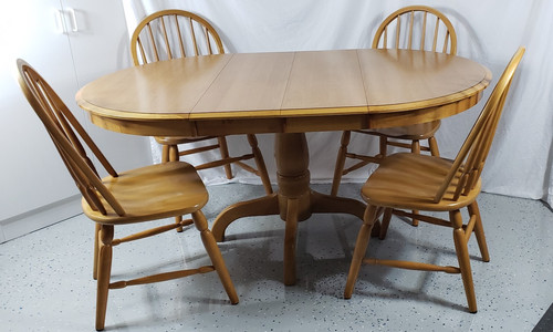 Solid oak dining table oval - solid,
