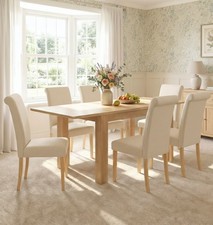 Dining Table Set, Oak Flip Top