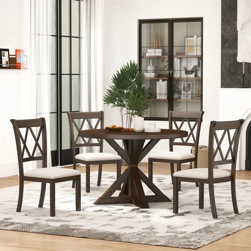 Espresso dining room set - 5,