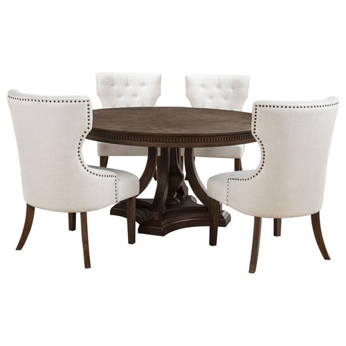 Dark oak round - round, pedestal
